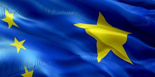 刚果民主共和国国旗。刚果民主共和国国旗飘扬。标志DRC刚果无缝循环动画。刚果民主共和国金沙萨旗帜高清背景特写1080p全高清视频展示胜利日