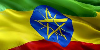 埃塞俄比亚国旗。国家3d埃塞俄比亚国旗飘扬。标志埃塞俄比亚无缝循环动画。埃塞俄比亚国旗高清背景。埃塞俄比亚国旗特写1080p全高清视频演示。胜利日的埃塞俄比亚国旗