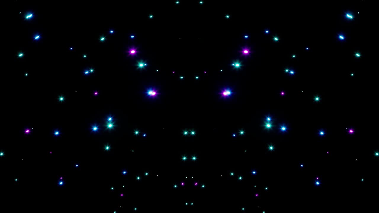 对称的霓虹灯闪烁粒子效果覆盖背景