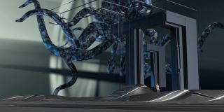 动画-巨型章鱼攻击外星城市