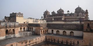 Jahangir Mahal (Orchha Fort)在Orchha，中央邦，印度，Jahangir Mahal或Orchha宫殿是位于Orchha的城堡和驻军。中央邦。印度
