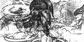 恐怖僵尸动画在漫画风格- 3d渲染