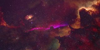 星云，星系，空间动画背景股票紫色视频