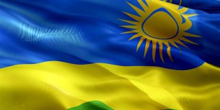 卢旺达国旗。国家3d卢旺达国旗飘扬。标志卢旺达无缝循环动画。卢旺达国旗高清背景。卢旺达国旗特写1080p全高清视频演示。胜利日的卢旺达国旗