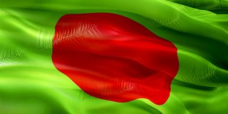 孟加拉国旗。国家3d孟加拉国国旗飘扬。标志的孟加拉无缝循环动画。孟加拉国国旗高清背景。孟加拉国旗特写1080p全高清视频演示。孟加拉国旗庆祝胜利