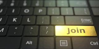 黑色电脑键盘和金色连接键