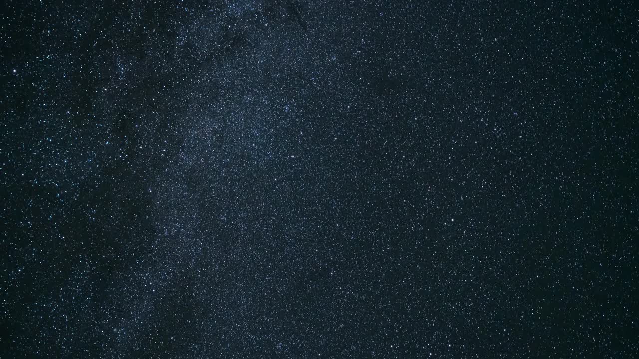 夜空中闪烁的星星和银河系天文学延时4K