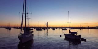 日落时分的圣地亚哥码头，慢动作120fps
