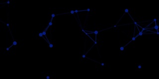 抽象多边形蓝色线框网络背景-连接或网络概念