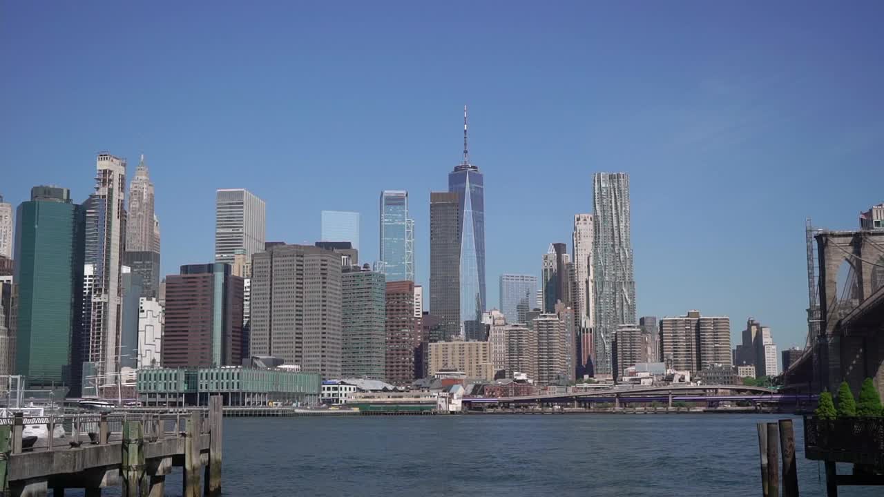 曼哈顿下城，美国纽约市下城。金融区-摩天大楼