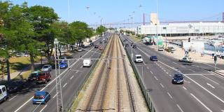 葡萄牙，里斯本——2014年5月:里斯本城市列车允许在里斯本的主要车站连接