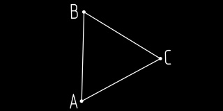 三角形数学几何图标孤立在白色背景上