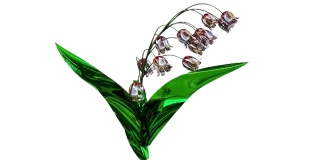 紫色风铃草植物3D渲染