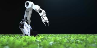 智能机器人农民概念，机器人农民，农业技术