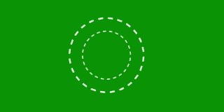 白色圆点圆圈运动图形与绿色屏幕背景