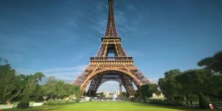 hyper lapse，埃菲尔铁塔，巴黎。法国