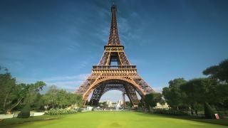hyper lapse，埃菲尔铁塔，巴黎。法国视频素材模板下载