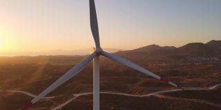 风力发电厂产生绿色能源与碳中性
