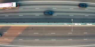 香港城市高速公路的无人机视图