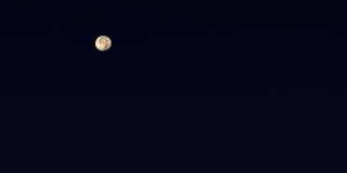 漆黑的天空上的一轮圆月