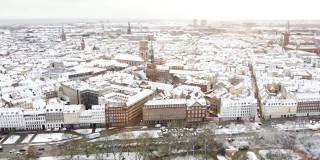 白雪覆盖的哥本哈根