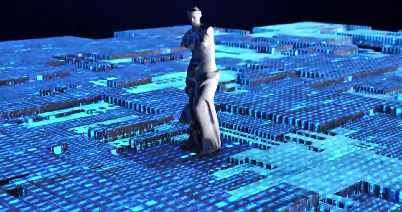 数字环境中的3D维纳斯雕像