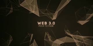 Web 3.0文字网络路径行货币推广介绍。抽象的几何背景与连接的点和线。数字技术与通信概念。股票插图背景，连接，技术，白色，计算机网络