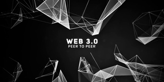 Web 3.0文字网络路径行货币推广介绍。抽象的几何背景与连接的点和线。数字技术与通信概念。股票插图背景，连接，技术，白色，计算机网络