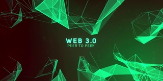 Web 3.0文字网络路径行货币推广介绍。抽象的几何背景与连接的点和线。数字技术与通信概念。股票插图背景，连接，技术，白色，计算机网络