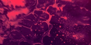 紫色粒子流体的慢运动。三维渲染混合流体运动在现代风格。创意数字动画概念。丰富多彩的动态波。4K超高清分辨率