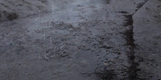 倾盆大雨的视频片段。