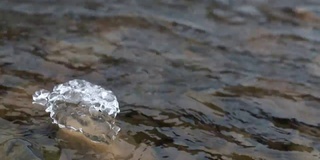 冰融化，河水流淌。冬季喀尔巴阡山脉的河流