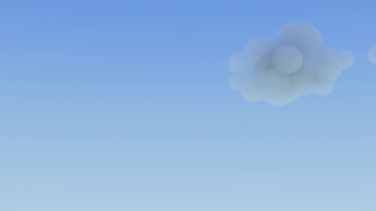 3d渲染云在天空中移动