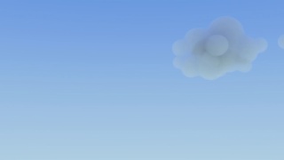 3d渲染云在天空中移动视频素材模板下载