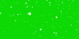 高细节和孤立的降雪开始在绿色屏幕上。圣诞节的概念，短片效果，下雪，电影工业，动画，雪花，下雪，自然灾害关键词:
