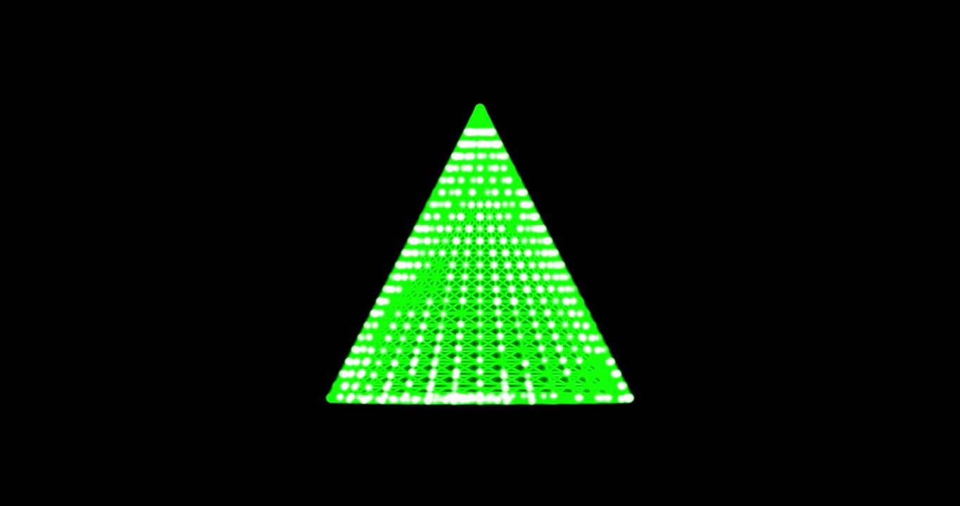 新年到了，圣诞树上青松迸出动画的点，圆出粒子的圆。混合模式