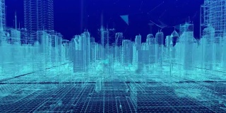 智慧城市数字空间，数字数据网络连接，全球通信5g高速互联网连接，数据分析技术