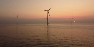 海上风力公园的风力涡轮机