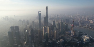 上海天际线鸟瞰图