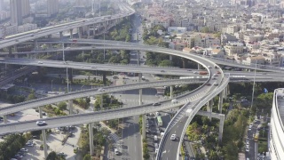 城市立交桥交通流视频素材模板下载