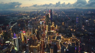 深圳夜景无人机拍摄视频素材模板下载