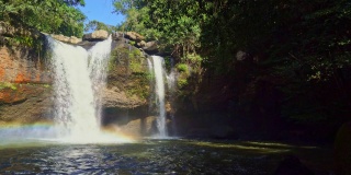 泰国Khao Yai国家公园美丽的休苏瓦特瀑布