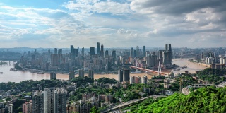 重庆的现代城市天际线和建筑