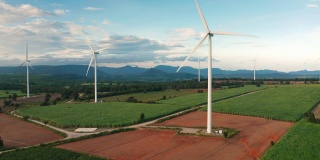 风力发电机组发电为可再生能源、清洁能源或环保概念。
