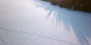 芬兰滑雪场地的鸟瞰图