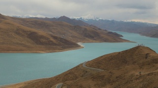 西藏羊卓雍措湖视频素材模板下载