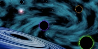 宇宙中恒星之间的黑洞团。