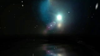 恒星和星系反射在水中的宇宙空间视频素材模板下载