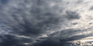 美丽的黑暗戏剧性的天空，暴风雨的乌云在雨前流逝