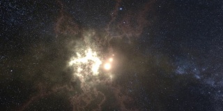 太空、恒星、星云和太空奇观的3D动画视频。